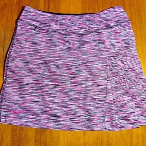 Chase54 Women's Athletic Skort Pink Black White Space Dye‎ Golf Tennis